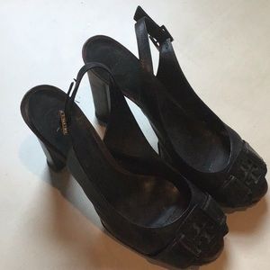 🌷TORY BURCH HEELS SIZE 8 BLACK